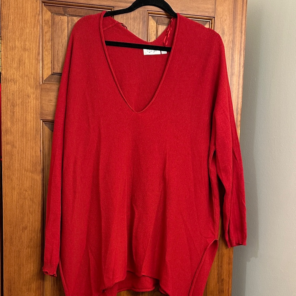 RD Style Vibrant Red Knit Top